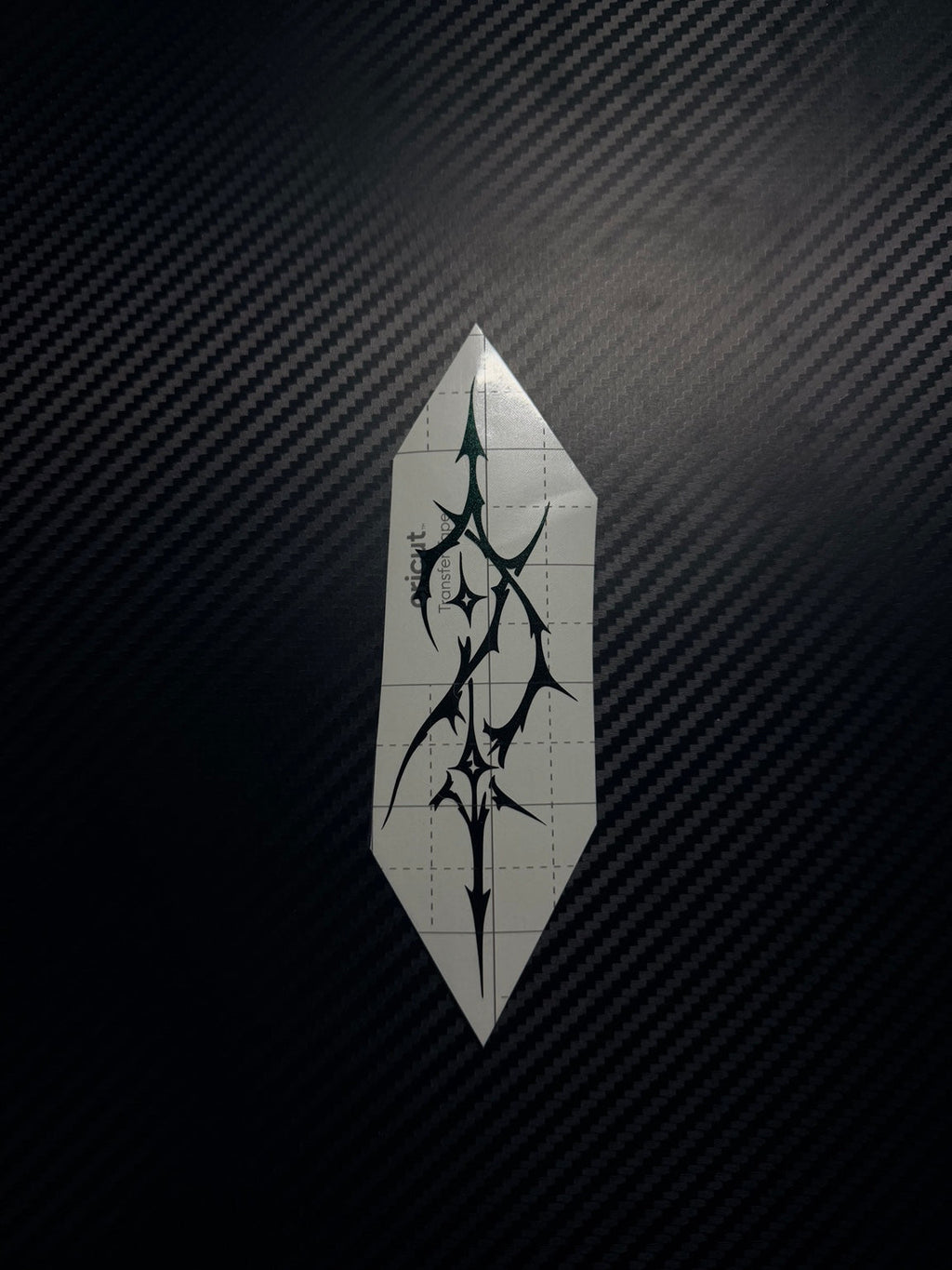 Metallic forest green thorn sigil vinyl decal