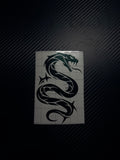 Metallic forest green serpent vinyl decal