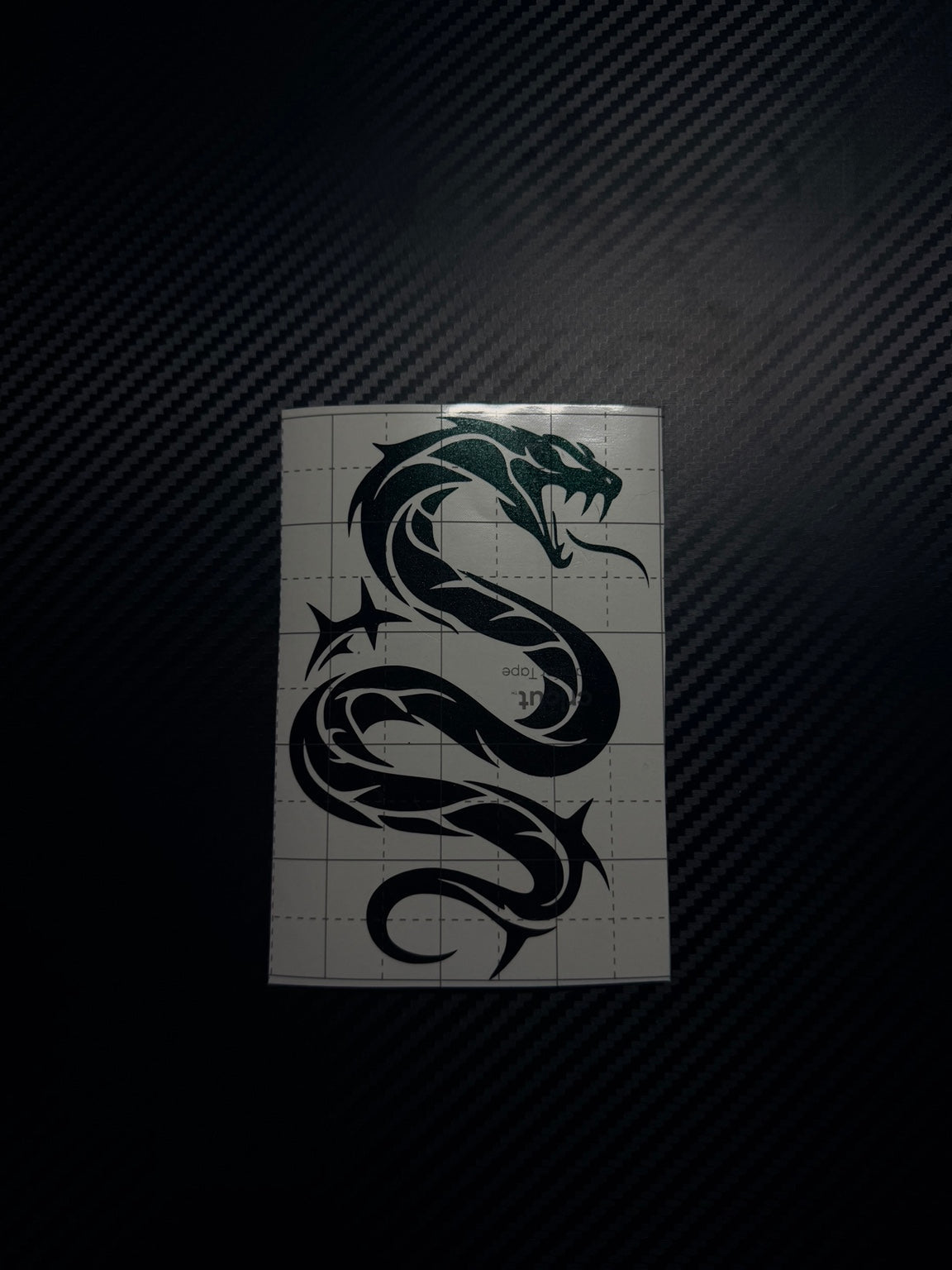 Metallic forest green serpent vinyl decal